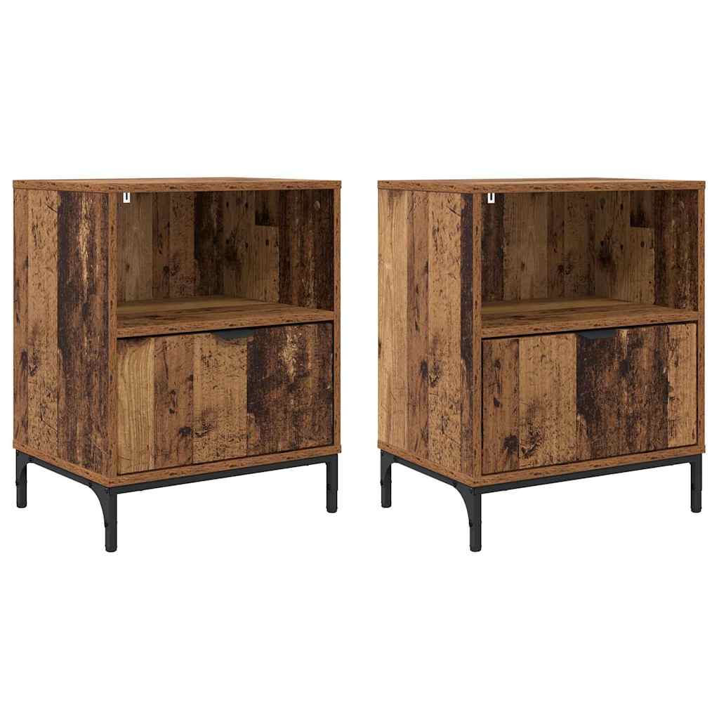 Bedside Tables 2 pcs Old wood 49 x 36 x 61 cm Engineered wood